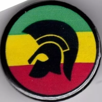 TROJAN HELMET Pin Button Badge 25mm - SKINHEAD - VESPA SCOOTER REGGAE LAMBRETTA • £1.40