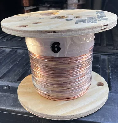 Ground Wire Solid Bare Copper 6 Awg 100' Feet • $127.99