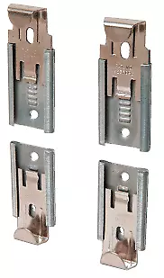 CRL 64114BV Nickel Plated Adjustable Mirror Clip Set For 1/4  Beveled Mirror • £4.52