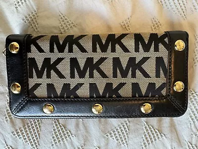 Michael Kors Delancy Black Monogram Continental Wallet (Black) NWOT • $89