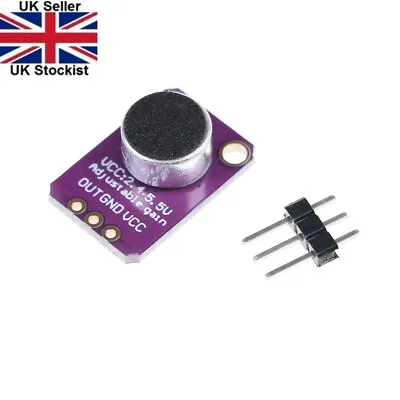 GY-MAX4466 Electret Microphone Amplifier With Adjustable Gain For Arduino UK • £3.65