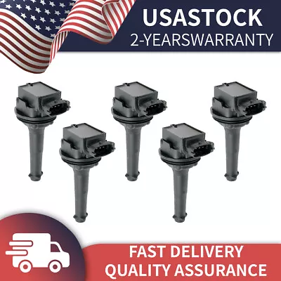 5PCS Ignition Coils For Volvo S60 S70 S80 C70 XC70 V70 T5 2.3L 2.4L 2.5L UF341 • $43.84