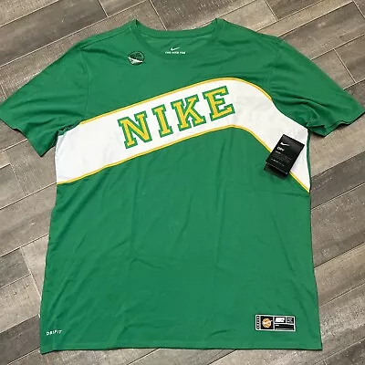 Nike Tee Seatle Supersonics Color Scheme Retro Stripe T Shirt Green XL Men's • $17.95