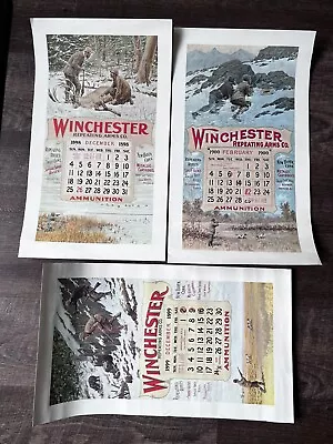WINCHESTER Reproduction Calendar  Set Of 3 (Dec 1898 Dec 1899 Dec 1900)  • $12