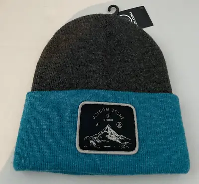 Volcom Kids Powder Black / Blue Beanie Hat *nwt* • $18