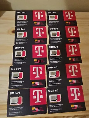 10X Newest T-Mobile SIM CARD R15 5G 4G LTE TMobile 3 In 1 Triple Cut Nano MicroO • $42