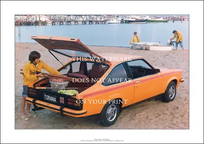 $49.95 • Buy Holden Torana LX SS A1 Art Print – Hatchback On The Beach – 84 X 59 Cm Poster