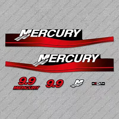 Mercury 9.9 Hp Two Stroke 1999-2006 Outboard Engine Decals Sticker Set • $49.99