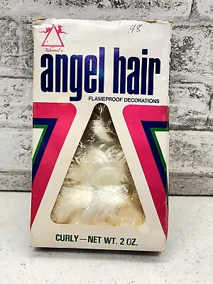 Vintage National Tinsel Co. Box Of Spun Glass Curley Angel Hair • $39.95