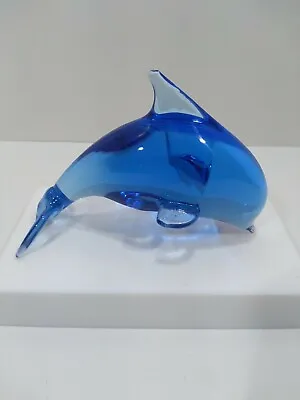 Legends Of Murano Hand Crafted Blue Crystal Dolphin (DD) • $19.90
