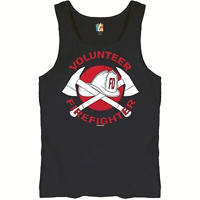 Volunteer Firefighter Tank Top First Responder Fire And Rescue Men's Top • $21.95