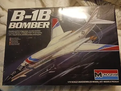 MONOGRAM 1/72 SCALE B-1B BOMBER PLASTIC MODEL KIT #5605 Vintage • $100