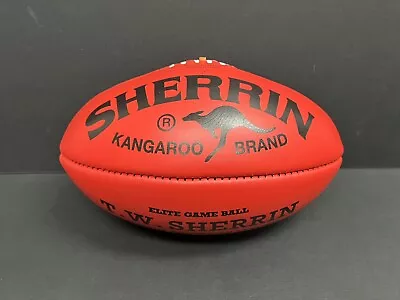 Afl Sherrin Kb Kangaroo Brand Red Australian Made Leather Game Ball Football • $199.95