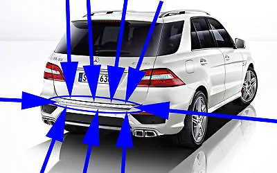 Mercedes Benz Ml-class Rear Bumper Step Plate Chrome Cover Ml350 Ml550 Genuine • $164.95