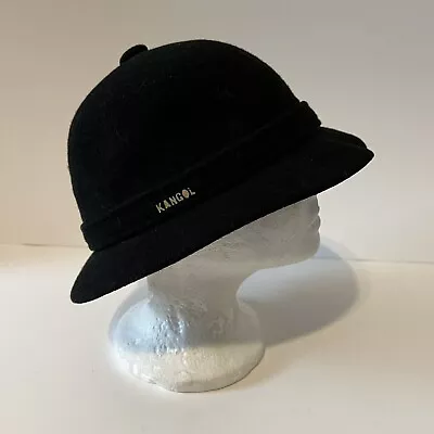 Kangol Trilby Bucket Hat Black 100% Wool 61 Cm Circumference • $35