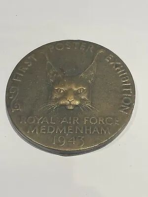 £395 • Buy RAF WW2 Medmenham Bronze Medal Medallion 1943 First Poster Exhibition CAT Design
