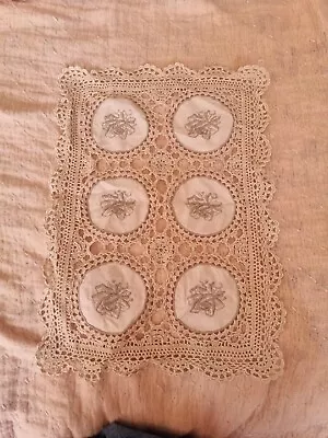 Viinage Hand Crochet Doilies Embroidered Doily Rectangular  • £3.49