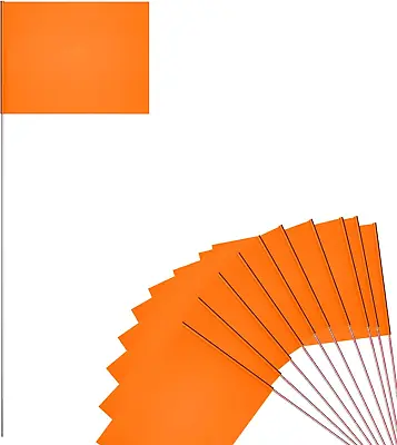 20 Pack-Orange Marking Flags For Lawn4 -5 -15 Lawn Flags Markers Landscape Flag • $4.99