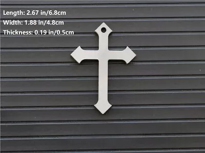 TC4 Titanium Alloy Cross Pendant Necklace Keychain DIY Men Women Jewelry Gift • $43.99