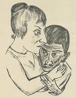 Max Beckmann - Love Couple - Lithograph 1922 • $961.20