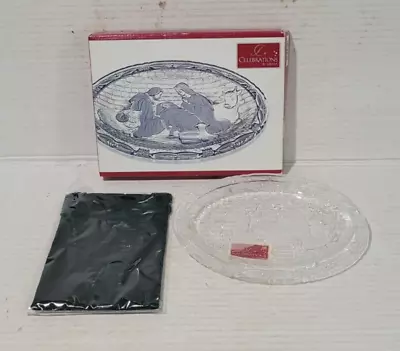 Celebrations By Mikasa Crystal Nativity 9 3/8  Plaque W/Stand SA065/895 In Box • $10