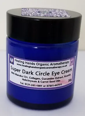 Extra Large Jar Of Organic 'Super' Dark Circle Eye Cream + Manuka + Collagen-30g • £13.75