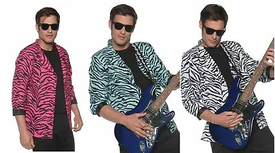 Underwraps Zebra Blazer Pink Blue White 80'S Rock Mens Halloween Costume 2870 • $32.99