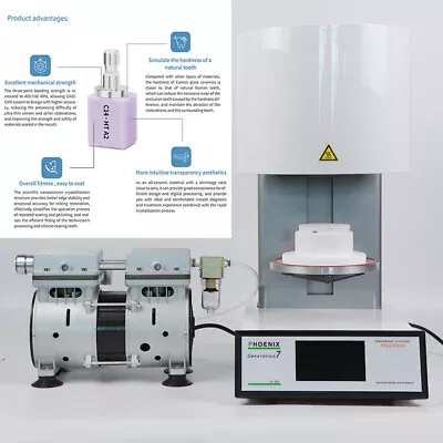 $3065.92 • Buy Dental Vacuum Porcelain Furnace + Extra 50Pcs Sirona C14 Lithium Dislicate Block