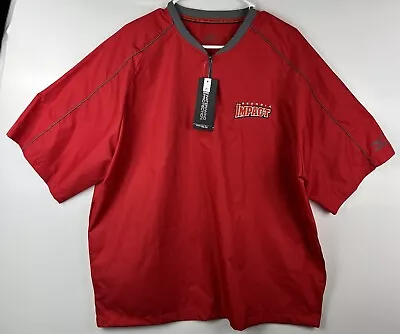 Mizuno Men’s Red Short Sleeve Pullover 1/4 Zip NWT XL Georgia Impact Logo • $15.18