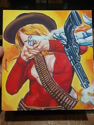 Vtg Cowboys- #259 Mexican Comiccover Art Signed By Velazquez Fraga - Htf - • $199.99