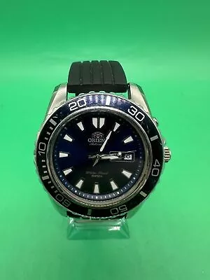 ORIENT EM75-C1-CA Automatic Mako Men's Wrist Watch Blue Dial Day Date Diver • $189.99