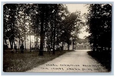 Crown Point Indiana RPPC Photo Postcard Animal Exhibition Buildings Fair Ground • £47.46