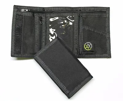 $15.99 • Buy Nylon Trifold Wallet By Sprocket With Zip Coin Pocket : Water Resistant - Black