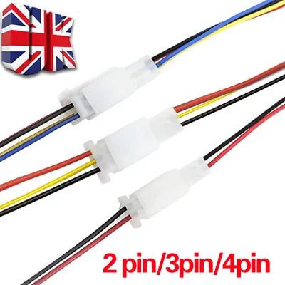 2/3/4 Pin Way Car Auto Motorcycle Electrical Connector Plug Socket Kit Cable NEW • £3.86