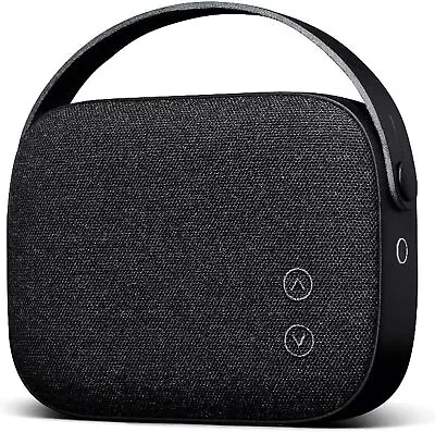 Vifa Helsinki Bluetooth Speaker Short Leather Strap And Light - Slate Black • $168.95