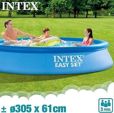 INTEX Pool Set 10x24ft Easy Set Swimming Pool W Filter Pump • £97.97