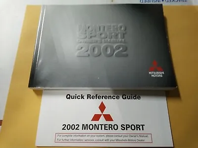 2002  Mitsubishi Montero Sport  Owners Manual & Quick Ref • $26