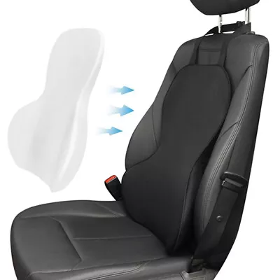 Universal Memory Foam Car Driving Seat Back Support Driver Lumbar Cushion Pad • £20.99