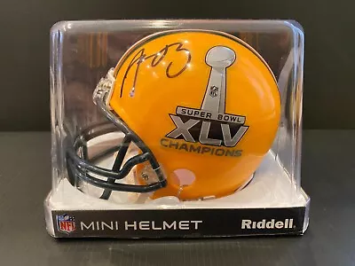 Aaron Rodgers Autographed Superbowl XLV Green Bay Packers Mini Helmet W/COA • $495