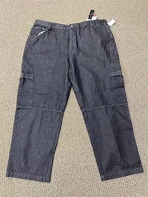 FUBU Carpenter Jeans 50x34 Black Denim Y2K Straight Leg Streetwear Hip Hop • $79.99