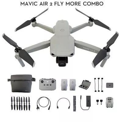 $1859 • Buy DJI Mavic Air 2 Fly More Combo Drone W/ 4k Camera 34-min Flight Time 10km Newest