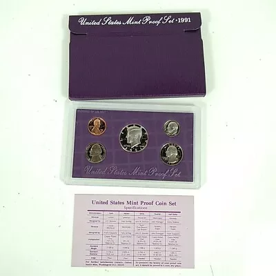 United States Of America Mint Proof Coins 1991 Display Collectors Case • £22.99