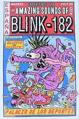 $113.75 • Buy Blink 182 Concert Poster Madrid 2012 Frank Kozik