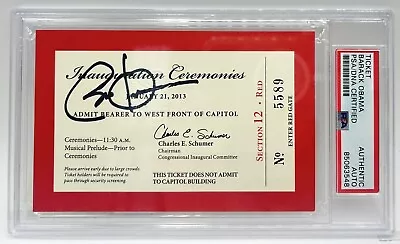 Barack Obama Signed 2013 Presidential Inauguration Ticket Autographed PSA DNA • $4999.99