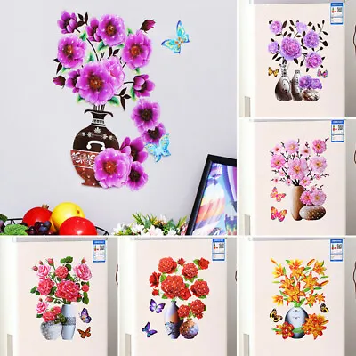 DIY Plant Vase 3D Stereo Stickers Self-Adhesive Wall Refrigerator Decoration 1PC • $4.56