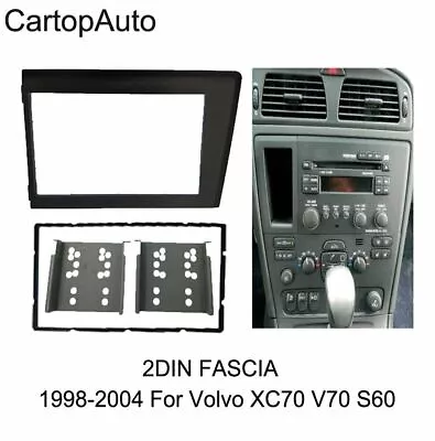 2Din Car Radio Fascia Panel Dash CD DVD Frame For 1998-2004 Volvo XC70 V70 S60 • $17.76