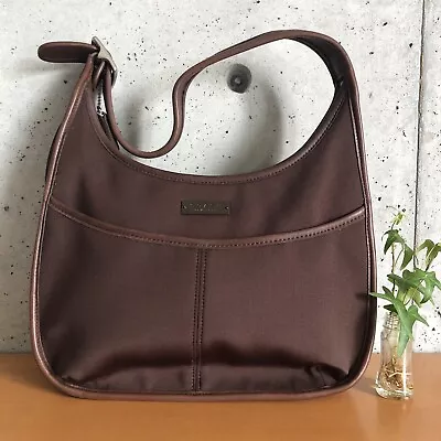 Coach Vintage 6203 Ergo Brown Neoprene Leather Trim Shoulder Hobo Bag • $142.49