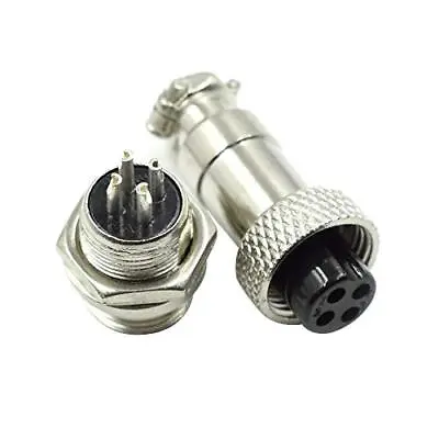 2 Sets 4-Pin Metal Male Female Thread Panel Connector 12mm GX12-4P Aviation P... • $10.70
