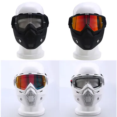 Motorcycle Full Face Mask Motocross Safety Goggles Shield Glasses ATV Eyewear • $16.01
