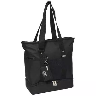 Everest Luggage Deluxe Shopping Tote Black Black One Size • $23.09